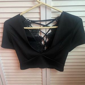 Black crop top
